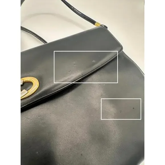 Christian Dior Leather Shoulder Bag CD Logo Plate/Black, GUC - Picture 12 of 13